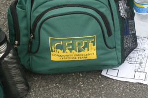 CERT Backback full of supplies.