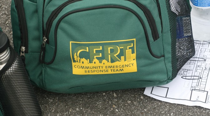 CERT Backback full of supplies.